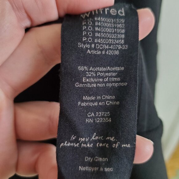 WILFRED Aritzia The North Blazer Open Front Crepe Shawl Collar Black Women's 4 - Picture 9 of 11